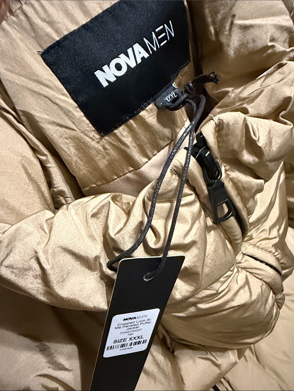 Men’s 3X crop puffer jacket / NEW - Picture 3 of 3